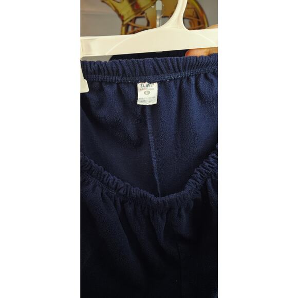 St. Eve Intimates Navy Blue Fleece Pajama Set - Size Large - Picture 8 of 8